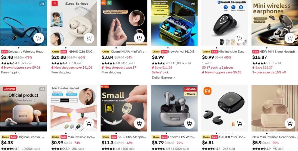  small earbuds sleep work sports invisible