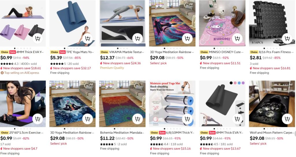 Marble Texture Non-Slip Yoga Mat